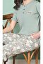 Anti-Wrinkle Fabric Short Sleeve Women's Pajama Set - 4