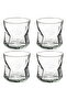4 Pieces Modern Design Cornered Glass Cup, Cola Soft Drink Whiskey Glass 300 ml