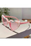 Pink Heart Glasses with "Birthday Queen" Written Stone and Pearl Decoration