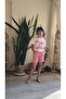Girl's Shorts Set Self Be Love White Pink - 3