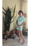 Girl's Shorts Suit Starry Salmon, Green, Lilac - 2