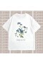 Butterfly and Flower Themed Oversize Women's Tshirt
