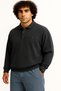 Men's Large Size, Suitable for 122 kg - 158 Kg, Wide Fit, Polo Collar, Thessaloniki Sweatshirt, Anthracite