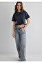 Anthracite Crop Basic T-Shirt Crop / Short Cut 1613072-70763 - 3