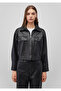 Black Faux Leather Shirt Regular Fit / Regular Fit 1210967 -900 - 3