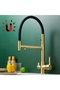 Kitchen Sink Faucet with Dual Flow Water Purification Outlet, Magnetic Spiral, 2 Flow Modes, Matte Gold Color, 7 Years Warranty, Imported - 3