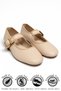 Daily Women's Beige Ballerina Single Strap Elastic Buckle No Sound Orthopedic Lightweight Home Work Shoes 108 - 5