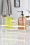 2-Piece Plastic Liquid Soap Bottle Soap Dispenser with Metal Stand 500 ml Cream - 5