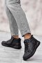 Black Daily Waterproof Sewn Guaranteed Cold-Resistant Sturdy Non-Slip Rubber Sole Men's Boots - 5