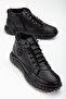 Black Daily Waterproof Sewn Guaranteed Cold-Resistant Sturdy Non-Slip Rubber Sole Men's Boots - 3