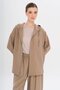 Hooded Loose Modal Double Suit Kamel 9294-Tk - 3