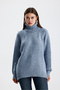 Turtleneck Raglan Sleeve Ribbed Knitwear Sweater - 7
