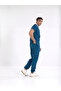 Jogger Lycra Unisex Surgical Pants with Single Bottom Cargo Pocket, Petrol Green |   Brl Bagel - 4