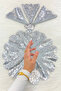 Silver Sparkling Sequin Bride Groom Handkerchief, Silver Sequin Sequin Detail, Wedding Henna Circumcision Promise Engagement