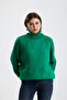 Turtleneck Raglan Sleeve Ribbed Knitwear Sweater - 4