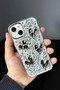 Apple iPhone 13-14 Compatible Case with Stone Heart Figure Shockproof Hard Silicone Cover
