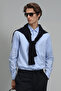 Fore Men's Basic Shirt Slim Fit Blue - 3