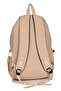 Unisex School Backpack in Beige with Accessories in Crinkle Fabric - Middle School High School 1660 - 4