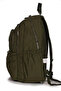 Crinkle Fabric Unisex School Backpack with Khaki Accessories - Middle School High School 1660 - 3