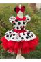 Girl's Mickey Mouse Red Tulle Fluffy Dress - 5