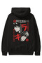 DEATHNOTE L vs KIRA Anime Back Printed Black Oversize Hooded Sweatshirt Men Women