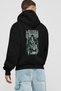 BLEACH(ULQUIARRA) Anime Back Printed Black Oversize Hooded Sweatshirt Men Women - 4