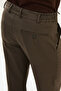 Straight Super Slim Fit Men's Trousers with Elastic Waist and Drawstring, Brown - 38112.22K - 4