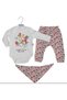 Mi̇nella Ki̇ds Baby Girl Cotton Casual Casual Suit - 2