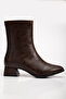 Brown Women's Short Heeled Boots - 6