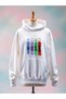 Playstation Printed Cotton 3 Thread Oversize White Sweatshirt