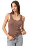 Özkan 26815 Women's Soft Cotton Camisole Ribbed Flexible Comfortable Thick Strap Knitted Tank Top Blouse