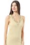 Özkan 0156 Women's Ribbed Cotton Laced Self Ribbed Thick Strap Athlete