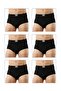 Özkan 0117 6 Pack Men's Cotton Ribbed Bagged Flexible Soft Comfortable Slip Panties