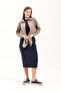 725400_Women's Crew Neck, Short Sleeve, Long, Plain Solid, Lycra Knitted Dress - 2