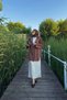 Bitter Brown Colored Linen Kimono - With Tie Detail - 3