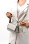 Moi Gray Women's Stylish Design Snap Fastener Adjustable Strap Hand, Arm and Shoulder Bag L:10 W:21 W:7 cm - 4