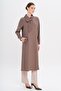 Handkerchief Collar Narrow Detailed Unlined Modal Cap Brown 6750 - 2