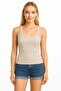 Women's Ribbed Look Thick Strap Basic Undershirt