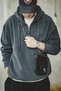 Men's Hooded Half Zipper Fleece Sweatshirt - 3