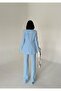 SATIN SHAL COLLAR DOUBLE SET BLAZER - 5
