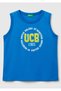 Boy's Cobalt Blue Benetton Logo Printed Embossed Detailed Undershirt