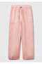 Women's Pink 100% Linen Drawstring Pocket Cigarette Pants - 2