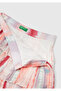 Girl's colorful full patterned side zippered pleated layered skirt - 3