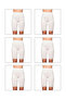 Özkan 0114 6-Pack Women's 100% Cotton Mesh Model Ribbed Flexible Comfortable Fit Soft Long Over-The-Knee Socks