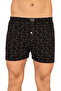 Özkan 11112 5-Pack Men's 100% Cotton Towel Waist Elastic Soft Buttoned Patterned Combed Cotton Boxer Shorts K - 6