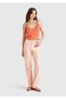 Women's Pink 100% Cotton Regular Fit Denim Pants - 5