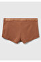 Men's Brown Cotton Blend Waist Logo Printed Boxer - 2