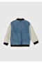 Boy's Denim Front Printed Denim Bomber Jacket - 3