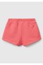 Girl's Fuchsia Benetton Logo Embroidered Waist Drawstring Shorts - 2