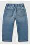 Boy's Light Denim Waist Drawstring Patch Pocket Denim Carrot Pants - 2